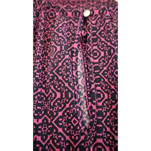 Banana Republic Women Petite Sz S Purple/Navy Geometric Keyhole Halter Dress $70 - Picture 5 of 12